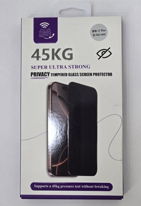 45KG للآيفون 17 برو (Privacy Tempered Glass)